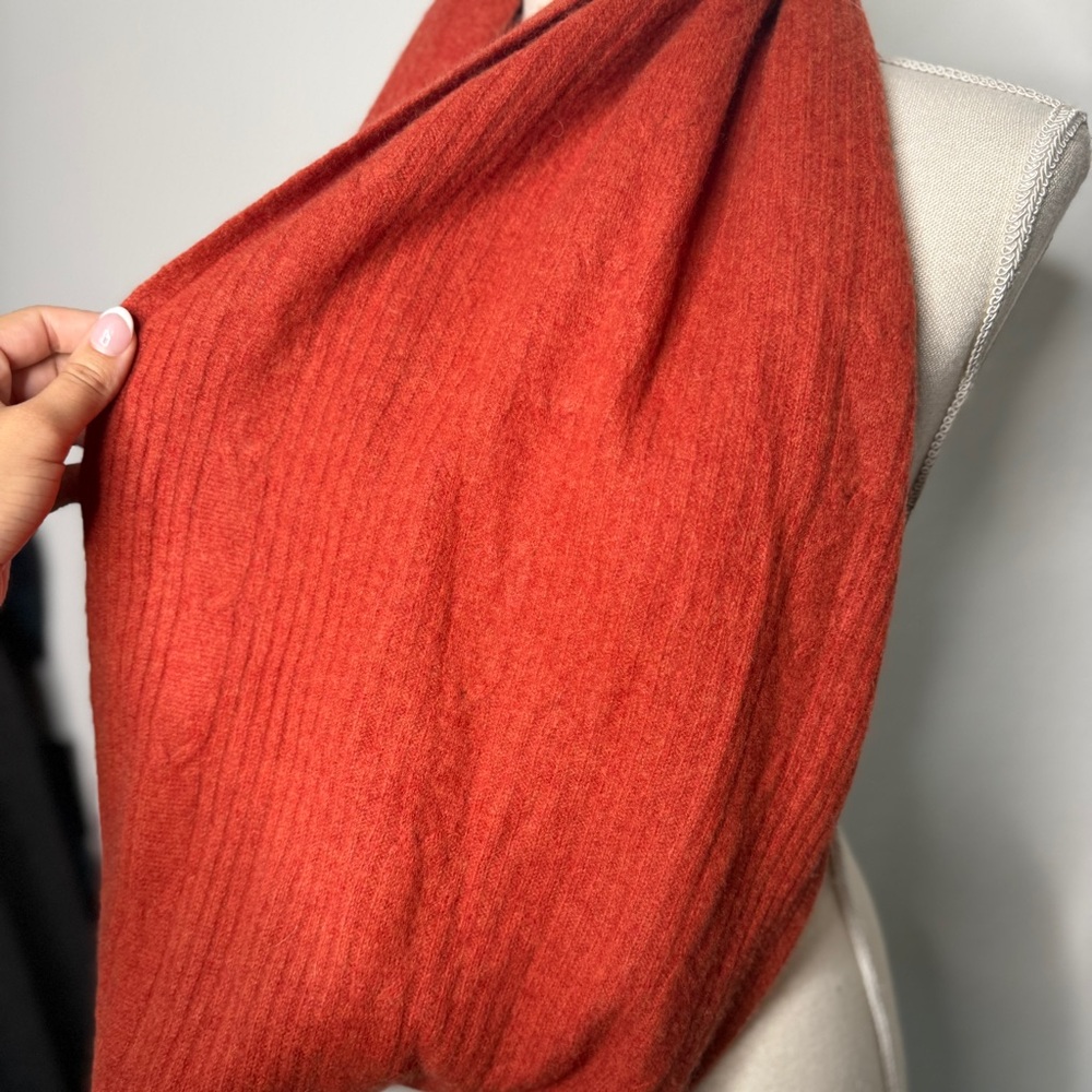 Martha Stewart Cashmere Orange Scarf - Picture 3 of 4